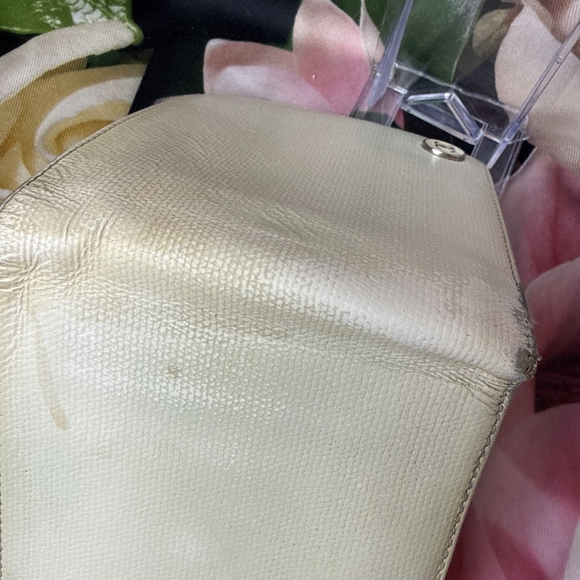 Chanel Caviar Leather Skin Coco Chanel Bi Fold Beige Wallet Vintage Authentic - Picture 8 of 11